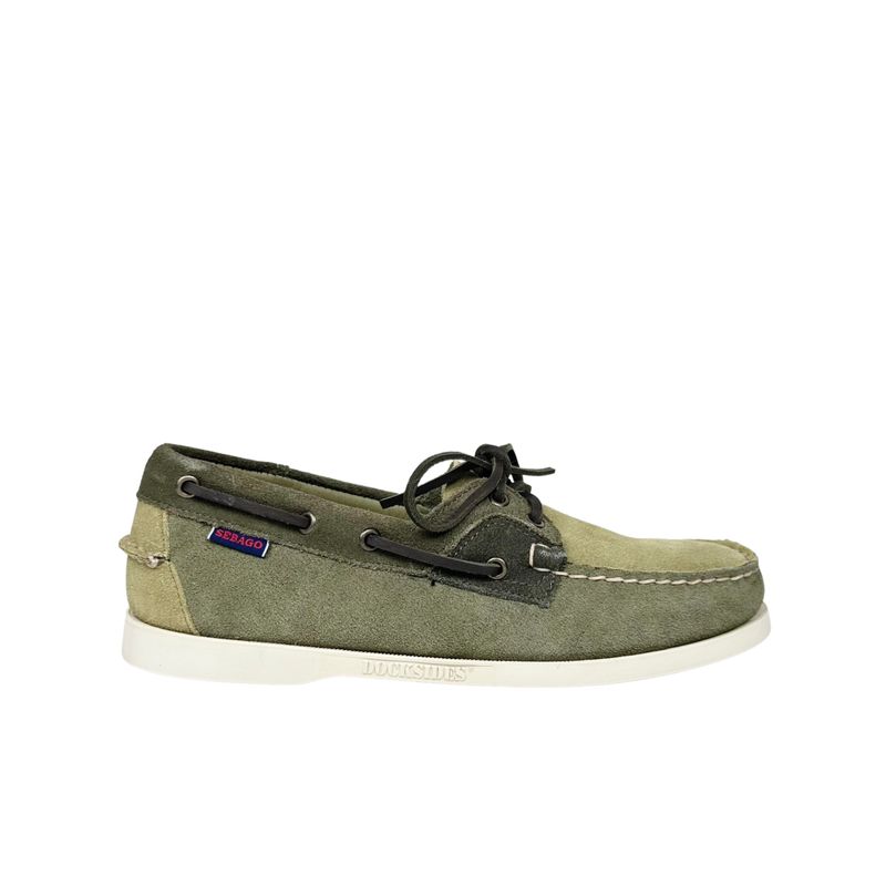 Sebago Docksides Rossisland Jib Shadow Verde Scarpa da Barca - Vela Uomo