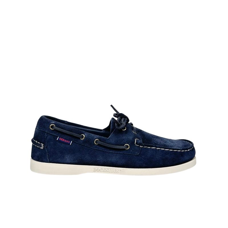 Sebago Docksides Portland Flesh Out Blu Scarpa da Barca - Vela Uomo