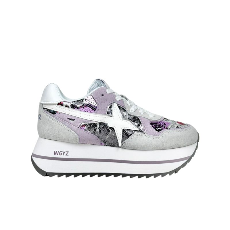 W6yz Wizz Deva Grigia Lilla Platform Sneakers Donna