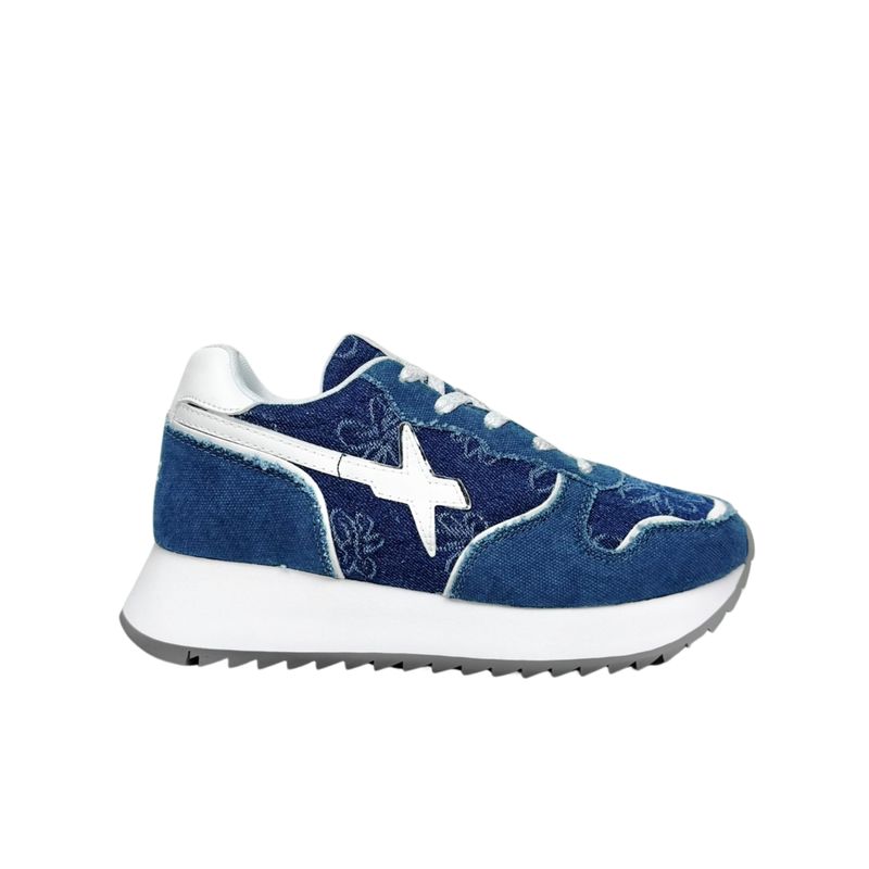 W6yz Wizz Jet W Celeste Denim Sneakers Donna W6yz Wizz Jet W Celeste Denim Sneakers Donna