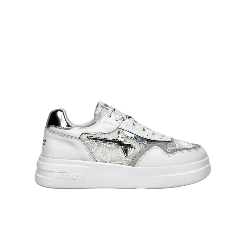 W6yz Wizz Xenia Bianco Argento Sneakers Donna W6yz Wizz Xenia Bianco Argento Sneakers Donna