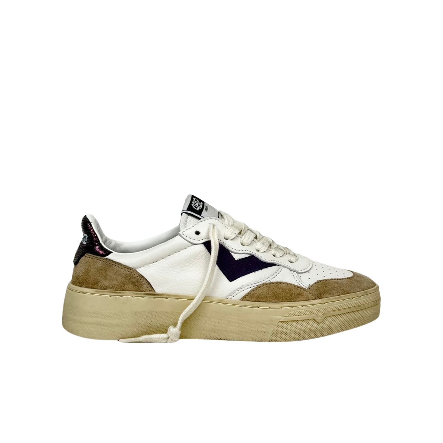 4B12 Hyper Bianco Viola Sneakers Donna