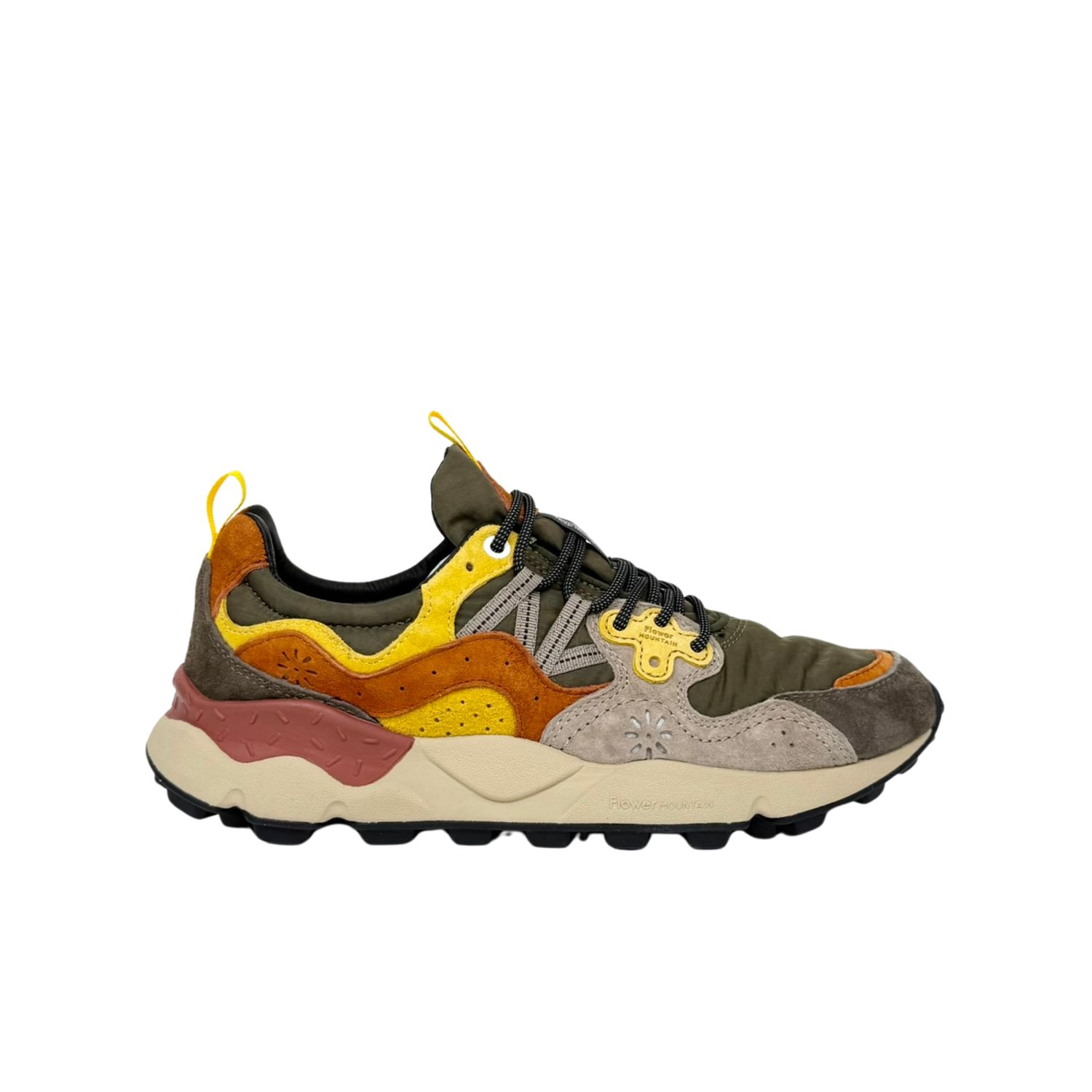 Flower Mountain Yamano 3 Man Grigio Verde Giallo Sneakers Uomo Flower Mountain Yamano 3 Man Grigio Verde Giallo Sneakers Uomo
