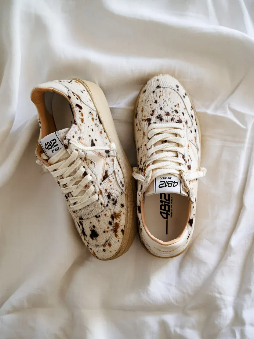 4B12 Hyper Bianca Marrone Sneakers Donna
