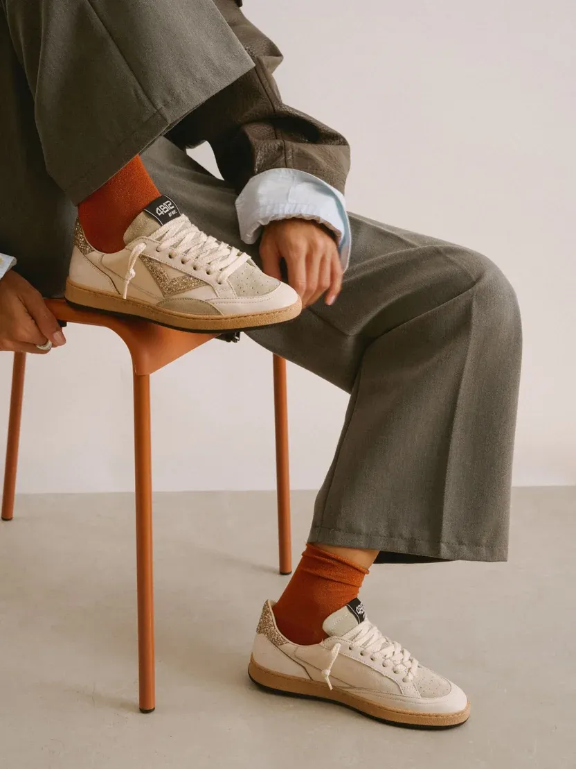 4B12 PlayNew Bianca Oro Sneakers Donna