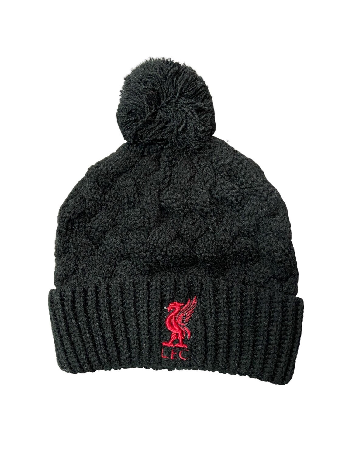 Liverpool FC Cable Bobble, Size: Adult, Colour: Black