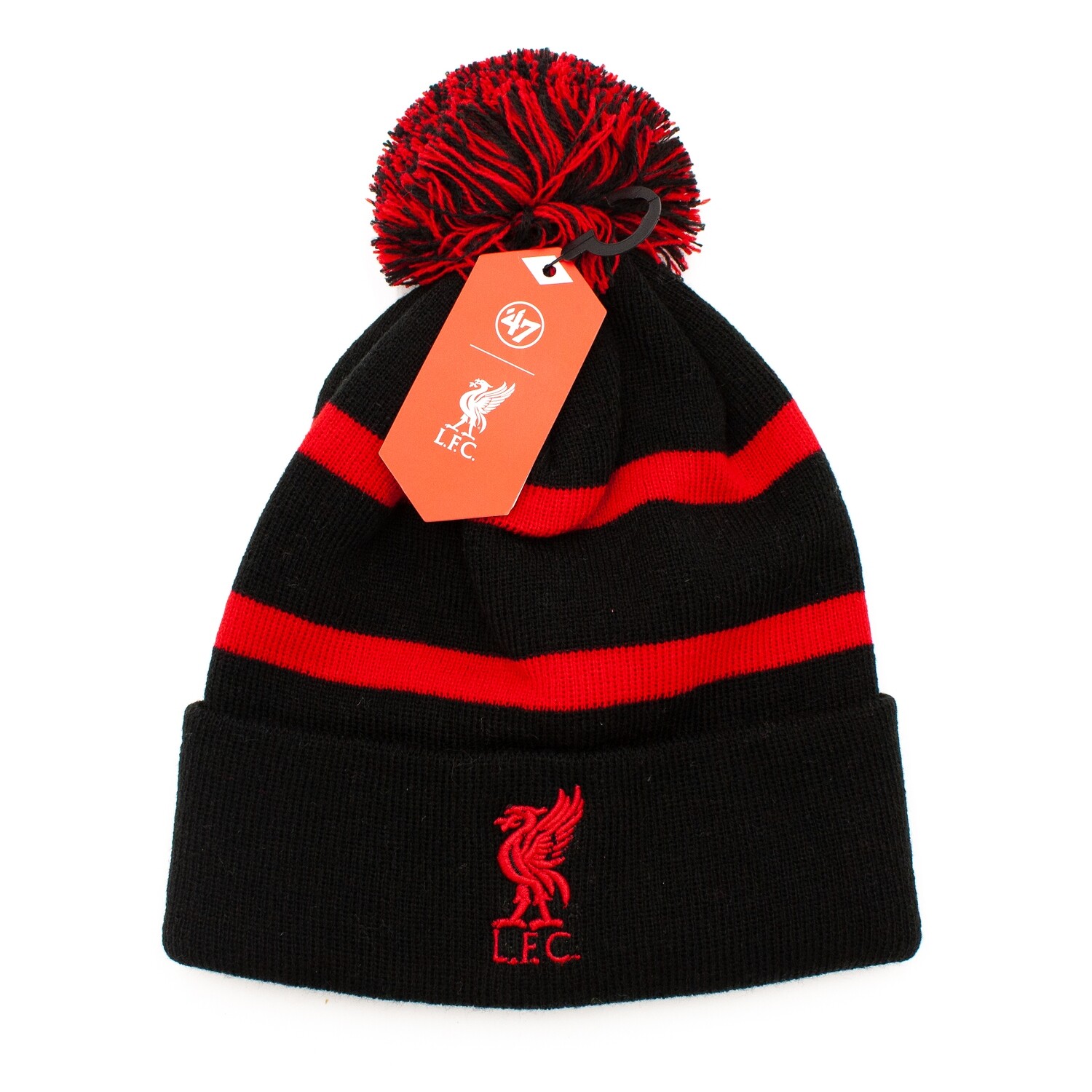Liverpool FC Breakaway Bobble Hat, Size: Adult, Colour: Black