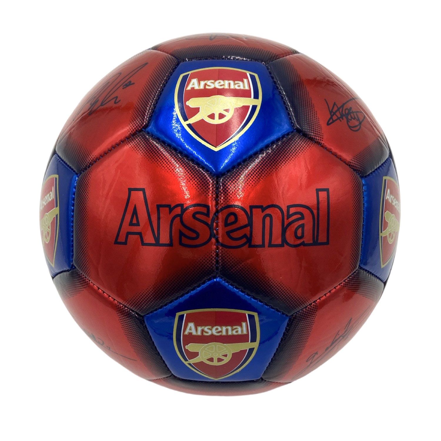 Arsenal FC Size 5 Metallic Signature Ball