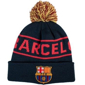 FC Barcelona Navy Crested Bobble Hat