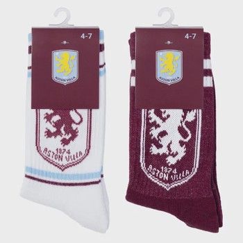 Aston Villa FC Twin Pack Sports Socks