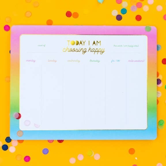 Choose Happy Weekly List Pad Planner
