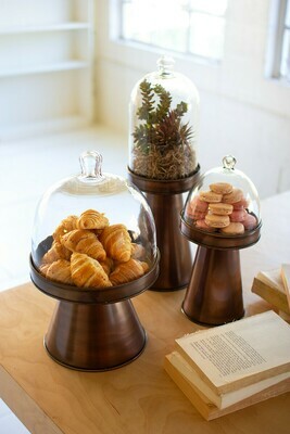 Glass and Metal Display Stands-Copper Glass and Metal Display Stands-Copper