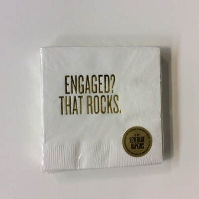 Cocktail Napkins - Engaged?