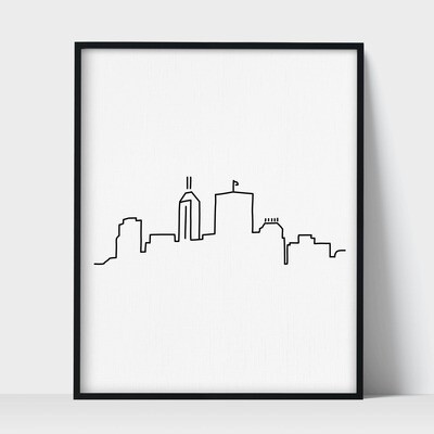 Drawing - Indianapolis Indiana Skyline