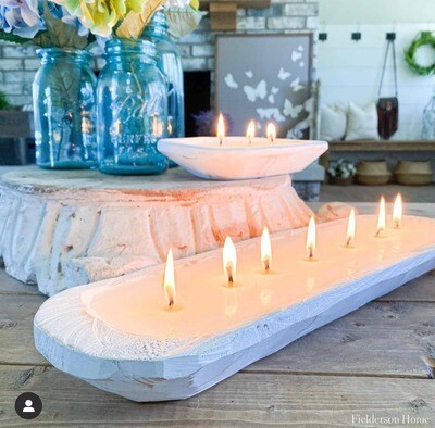 Large 7 Wick Dough Bowl Candle