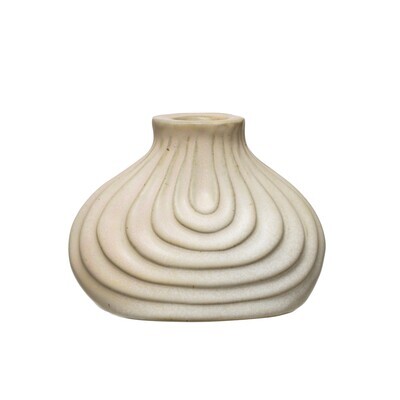 Taper Candle Holder - Debossed Stoneware Reactive Glaze Taper Candle Holder - Debossed Stoneware Reactive Glaze