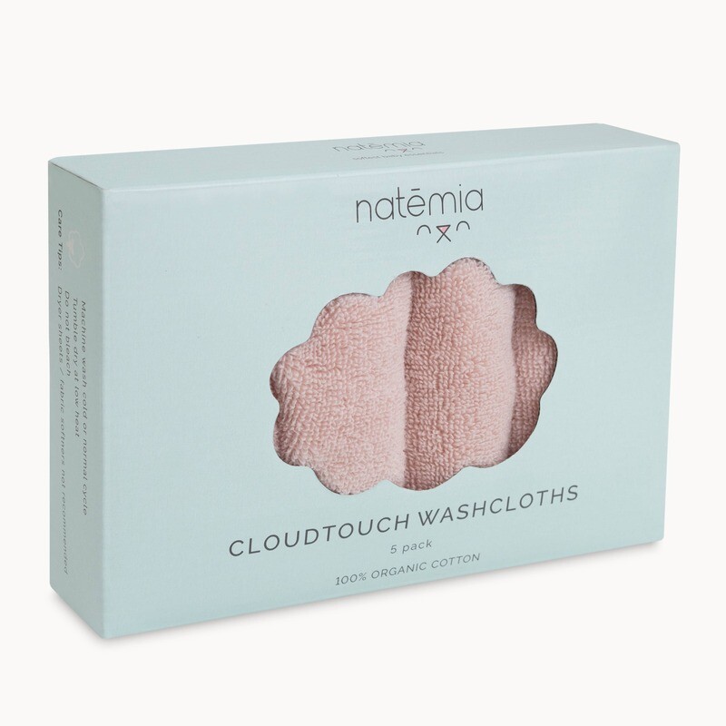 Organic Cotton Baby Washcloths in Pink