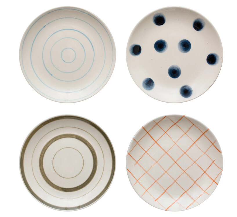 Hand-Painted Stoneware Plate