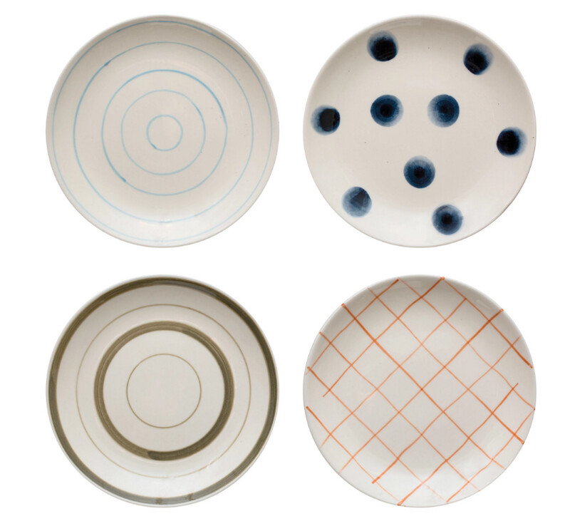 Hand-Painted Stoneware Plate