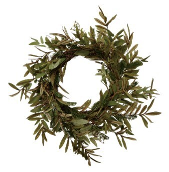 Wreath - 27 1/2" Mixed Greens with Olive Branch