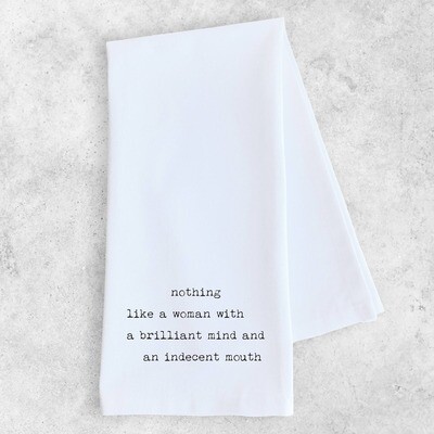 Brilliant Mind &amp; Indecent Mouth - Tea Towel
