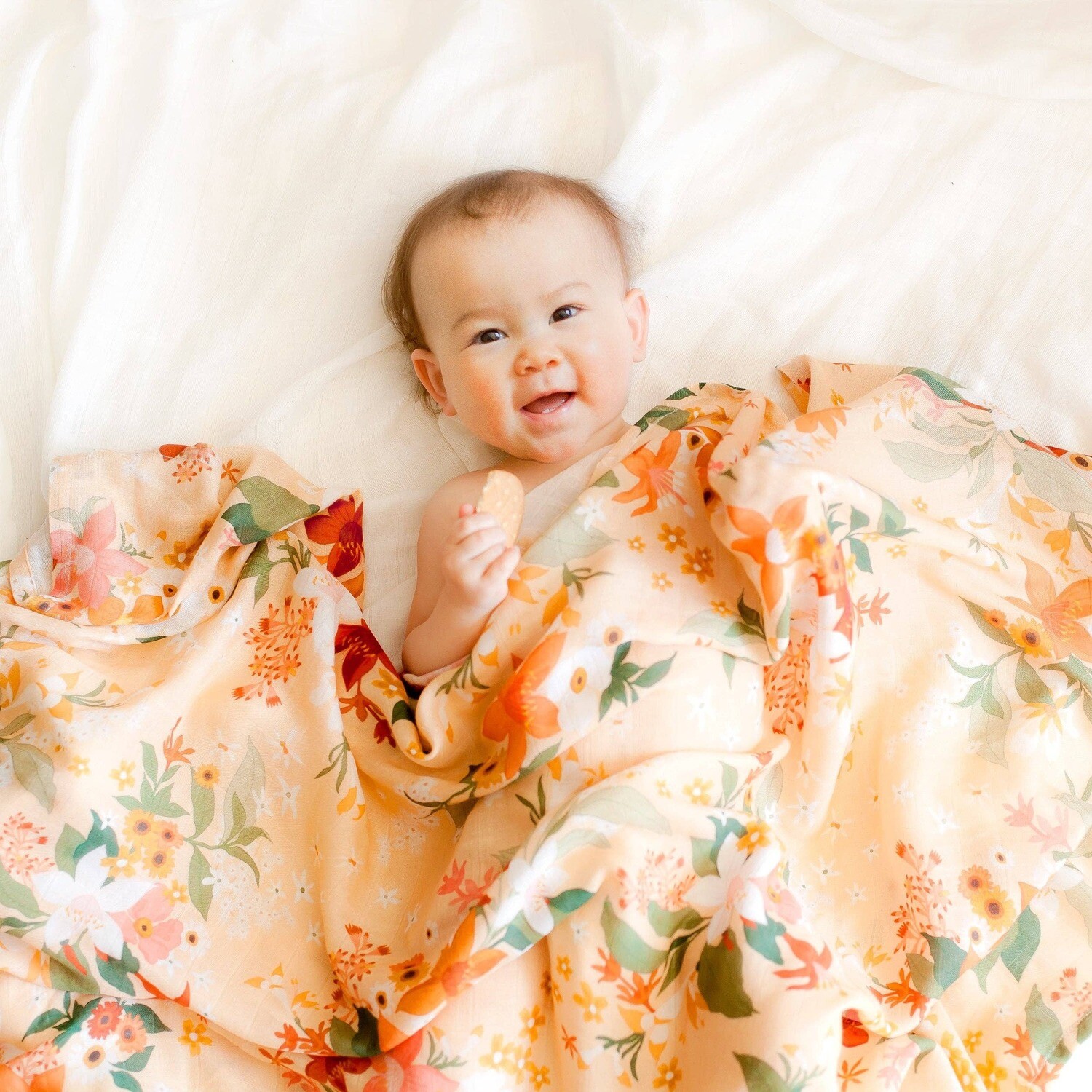 Bohemia Cream Organic Muslin Wrap Swaddle