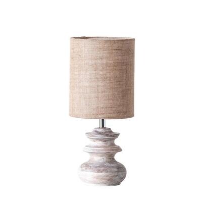 Small Bleached Mango Wood Table Lamp