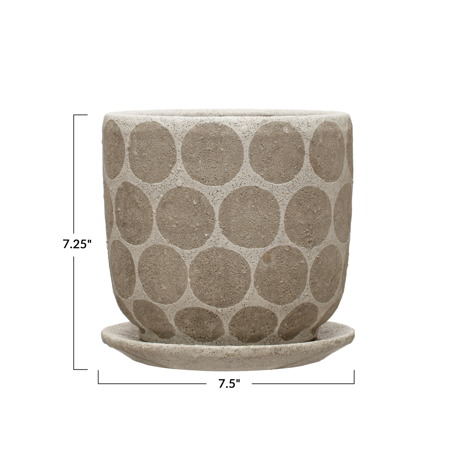 Pot - Beige Dot