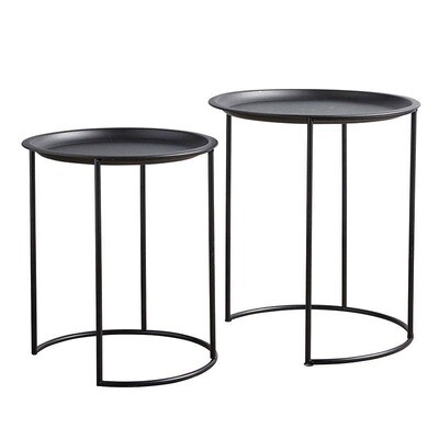 Black Wire Side Tables - Set of 2