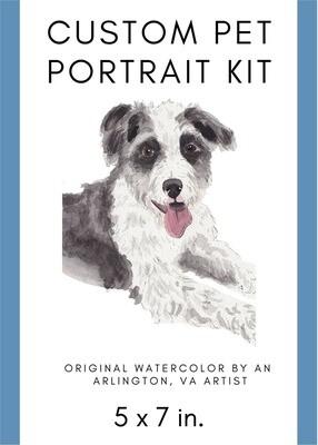 Custom Pet Portrait, watercolor pet portrait, dog painting
