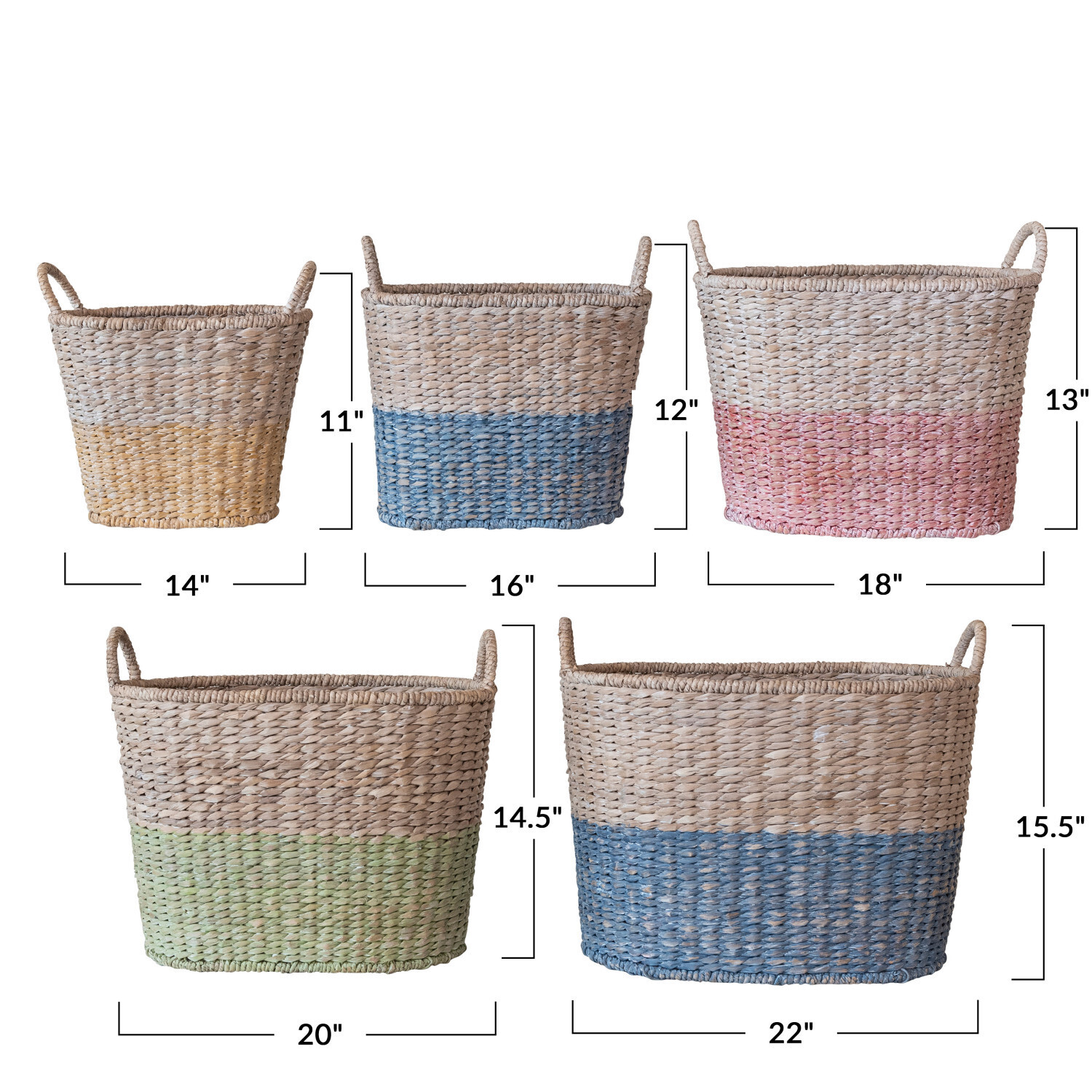 Baskets - Oval Tall Hand Woven