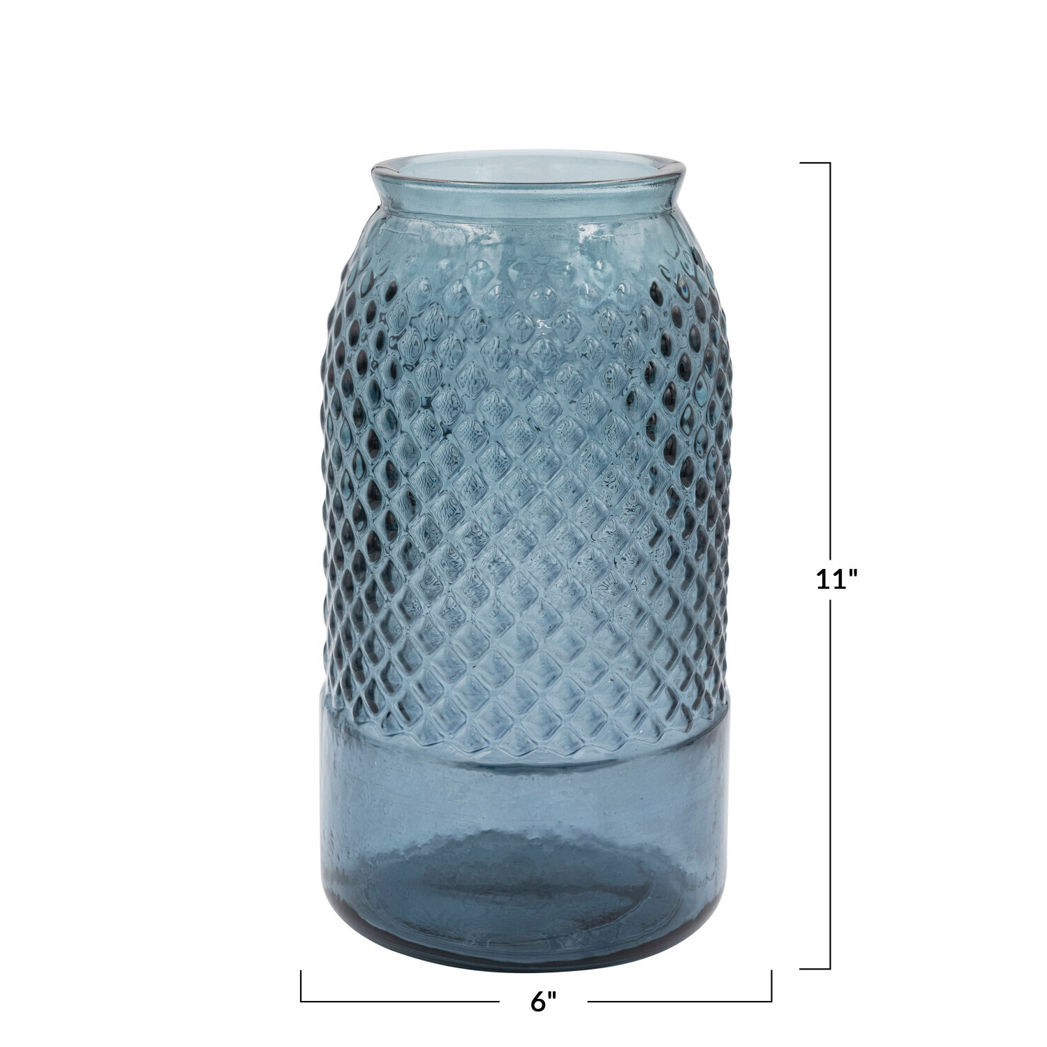 Vase - Blue Diamond Pattern
