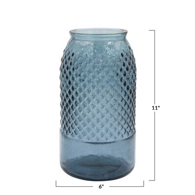 Vase - Blue Diamond Pattern Vase - Blue Diamond Pattern