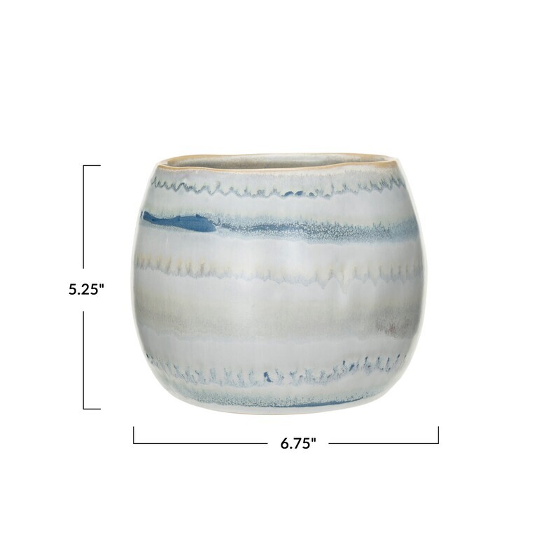Planter - Blue Stripe
