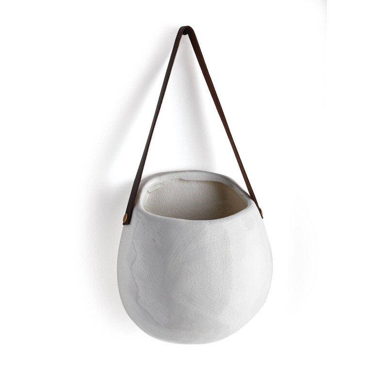 Organic Wall Planter Small White