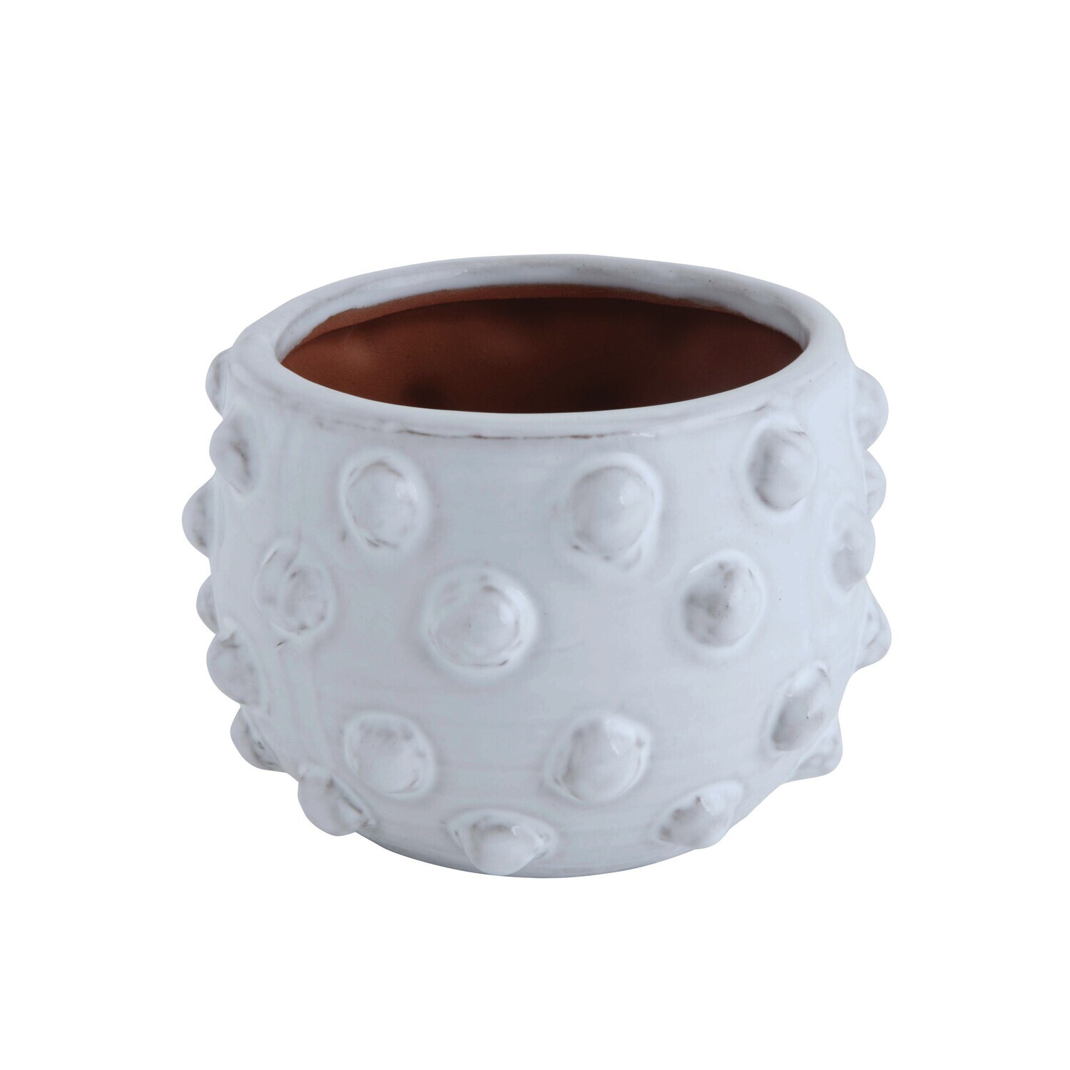 Pot - White with raised Dots