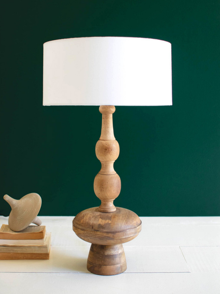 Lamp Wood Carved