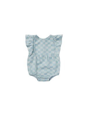 Kalea Romper - Blue Check