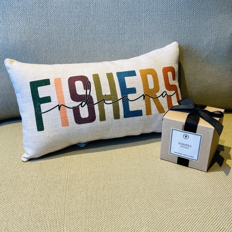 City and State Colorful Lumbar Pillow