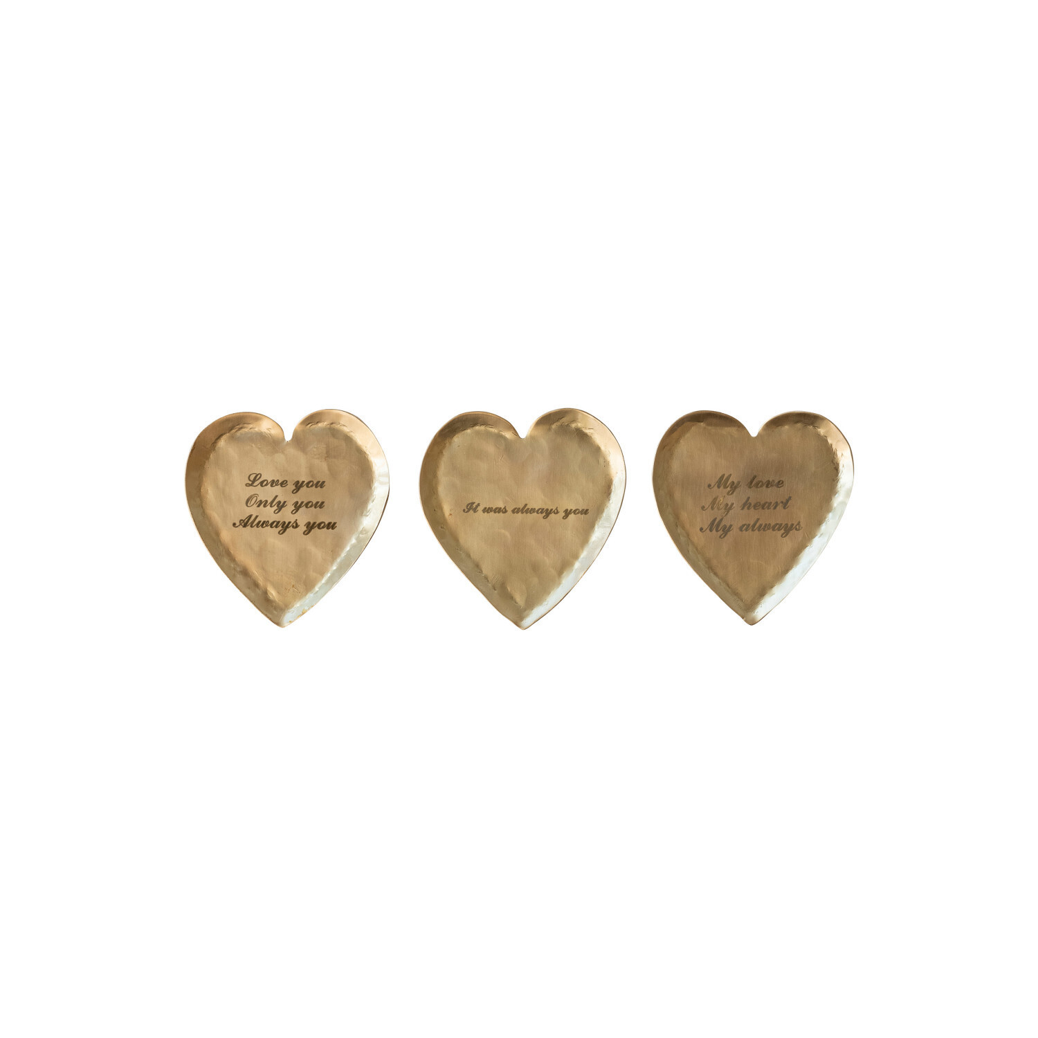 Gold Heart - Laser Engraved