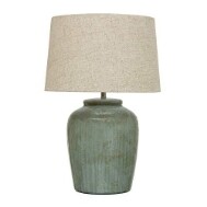Table Lamp with Natural Ivory Linen Shade