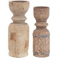 Round Wood Candle