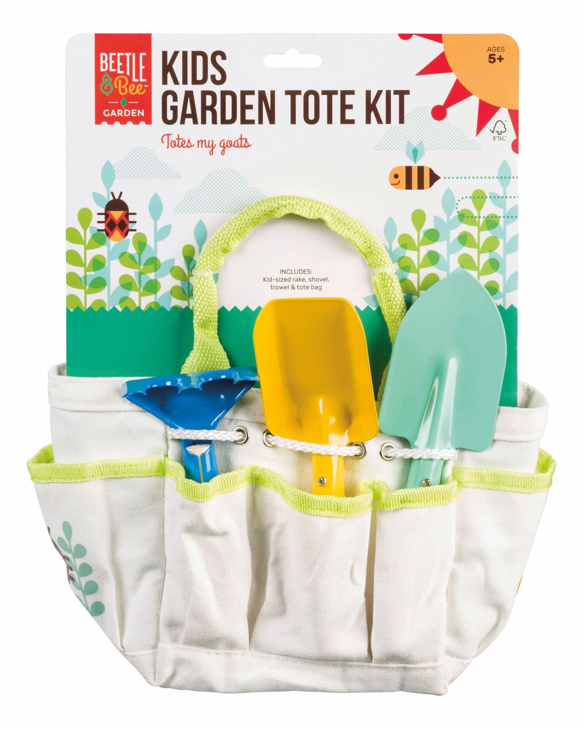 Toysmith Beetle &amp; Bee Kids Garden Tote Kit