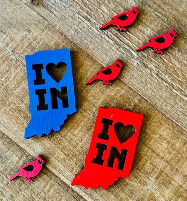 State Pride Shape Magnet: White