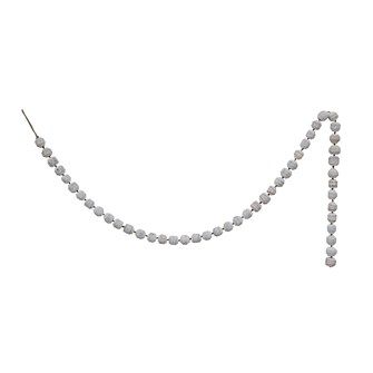 Wood Bead Garland, White