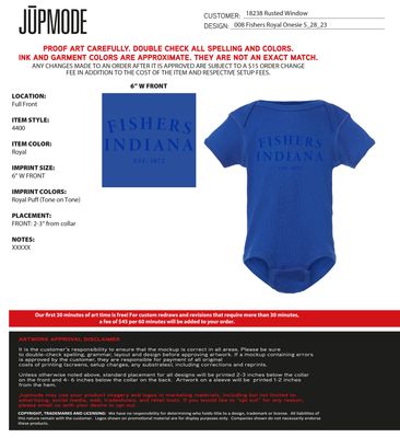 Fishers Royal Onesie