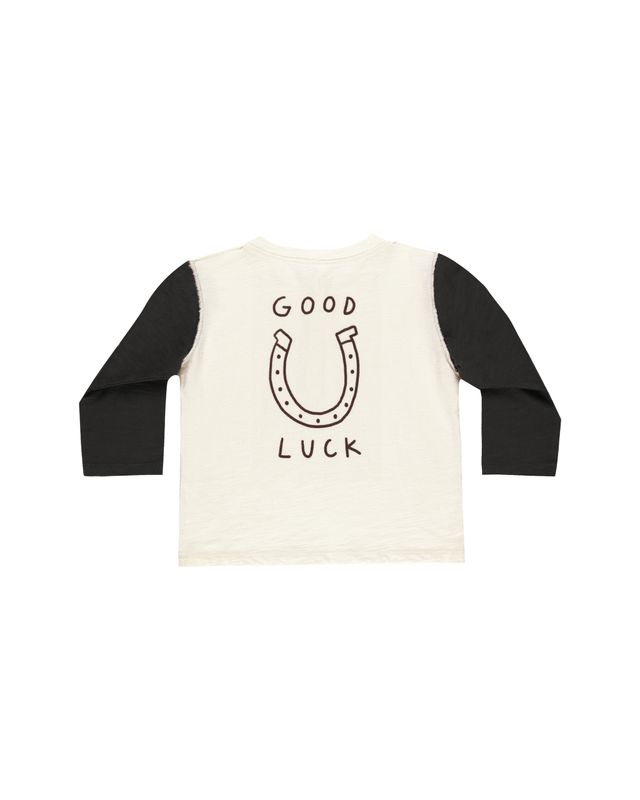 Henley Long Sleeve Tee || Good Luck