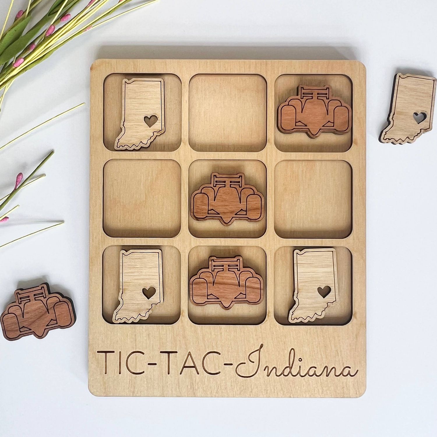 Indiana State &amp; Peony- Tic-Tac-Toe IN Game