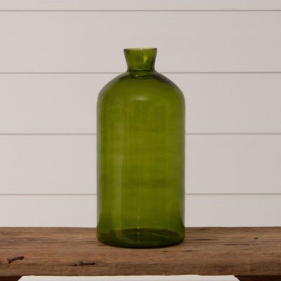 Green Glass Vase, Lg (PC)