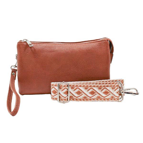 Stefani Wristlet Crossbody: Camel